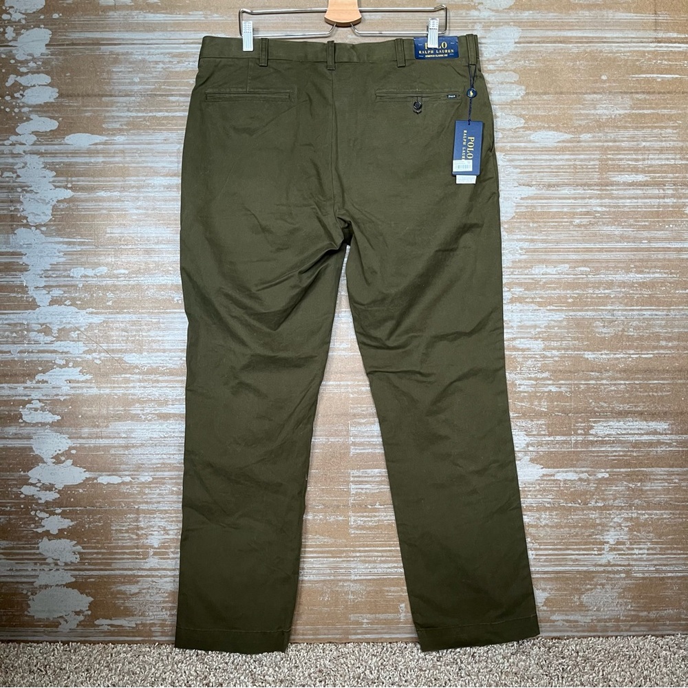 Polo Ralph Lauren NWT Classic Chino Pants Hunter Olive Green Preppy Mens 38x32